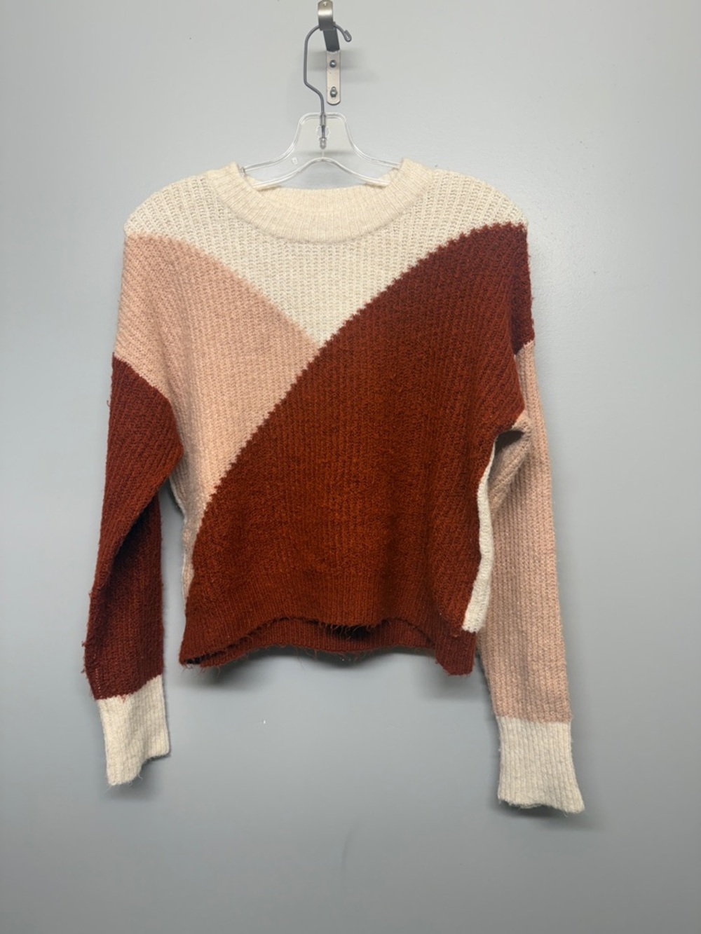 Silverflint Colorblock Crop Sweater